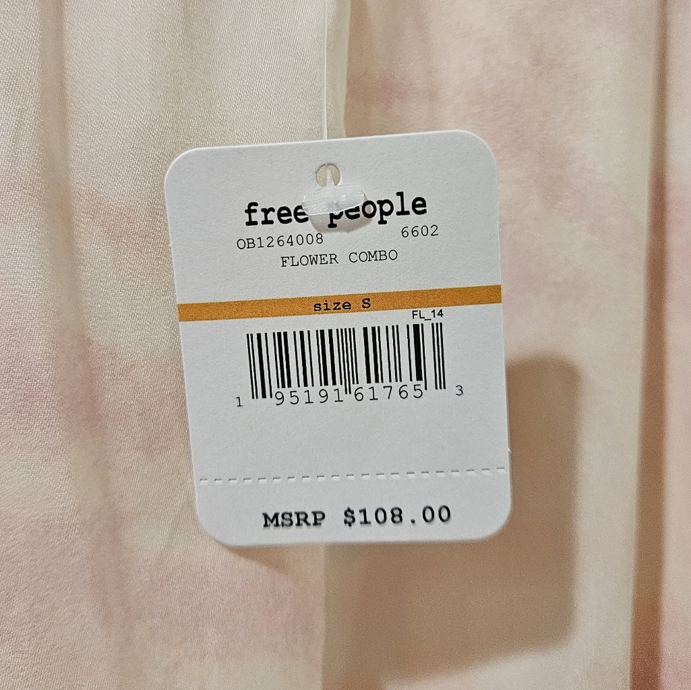 Free People Full On Maxi Slip Dress Flowy Relaxed Tiered Ruffle Hem Pink Sm NWT - Picture 5 of 16